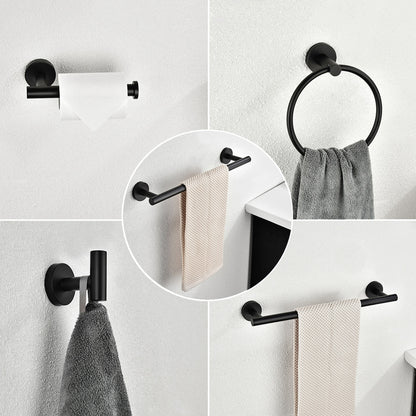 6-Piece Stainless Steel Wall-Mounted Bathroom Towel Rack Set_4
