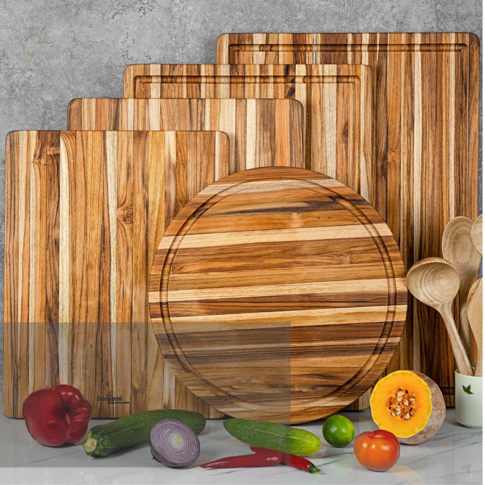 Teak Cutting Board Set - 18 Inch Pack of 5 Pieces_3