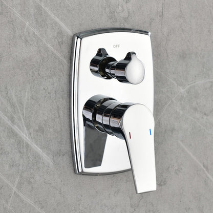 Wall Mounted Waterfall Rain Shower System With 3 Body Sprays & Handheld Shower - Chrome_7