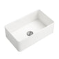 White Farmhouse Kitchen Sink Single Undermount Apron Sink_0