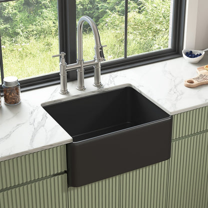 Inch White Farmhouse Sink Deep Undermount Apron Kitchen Sink_1