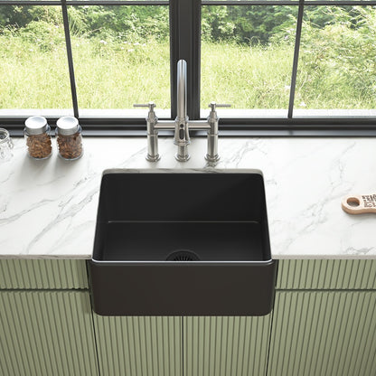 Inch White Farmhouse Sink Deep Undermount Apron Kitchen Sink_2