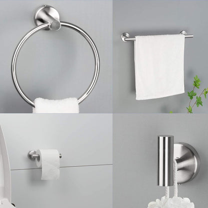 6-Piece Stainless Steel Towel Rack Set Wall Mount_2