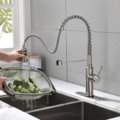 Touch Kitchen Faucet with Pull Down Sprayer - Brushed Nickel_3