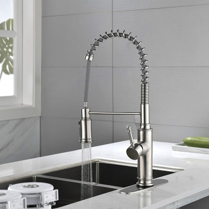 Touch Kitchen Faucet with Pull Down Sprayer - Brushed Nickel_2