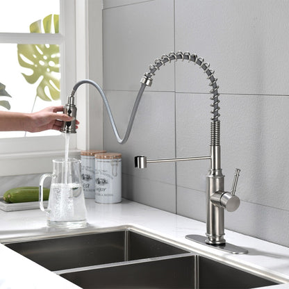 Touch Kitchen Faucet with Pull Down Sprayer - Brushed Nickel_6