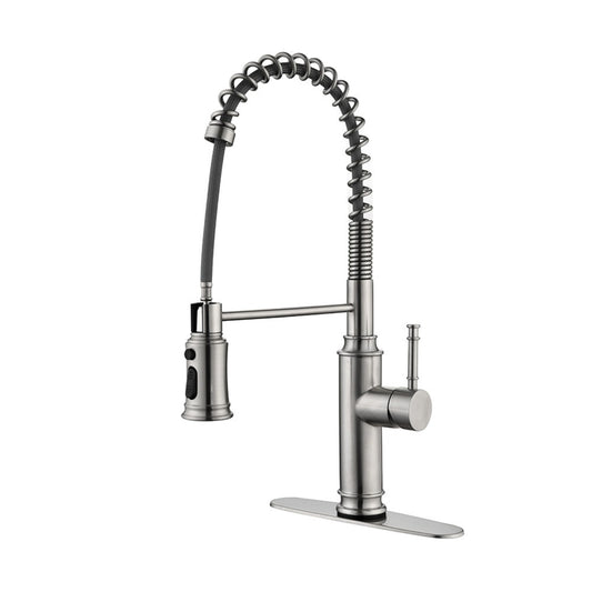 Touch Kitchen Faucet with Pull Down Sprayer - Brushed Nickel_0