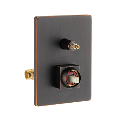 Ceiling Mounted Shower System Combo Set with Handheld and 16"Shower head - Bronze_1