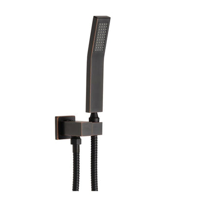 Ceiling Mounted Shower System Combo Set with Handheld and 16"Shower head - Bronze_3