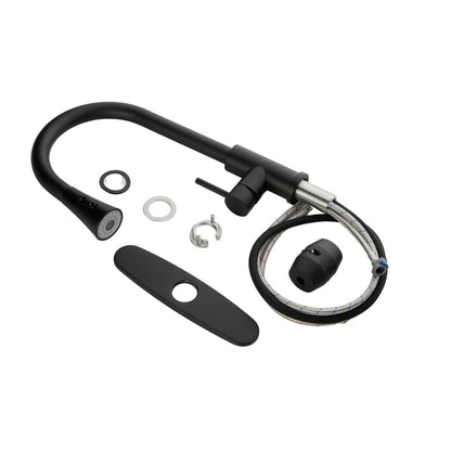 Pull Out Spray Kitchen Faucet - Black_1
