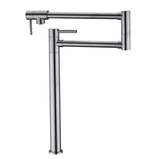 Pot Filler Faucet with Extension Shank-Silver_0