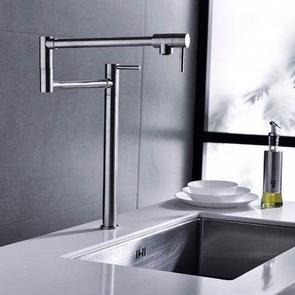 Pot Filler Faucet with Extension Shank-Silver_4