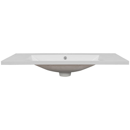 36 Inch Ceramic Single Bathroom Vanity Top with 3-Faucet Holes_3