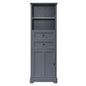 Tall Bathroom Storage Cabinet - Grey_0