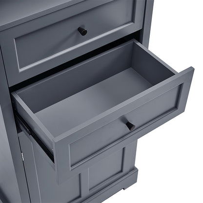 Tall Bathroom Storage Cabinet - Grey_7