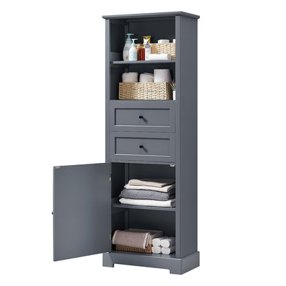 Tall Bathroom Storage Cabinet - Grey_6