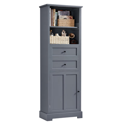 Tall Bathroom Storage Cabinet - Grey_5