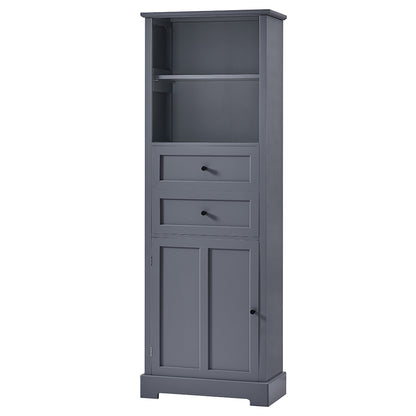 Tall Bathroom Storage Cabinet - Grey_2