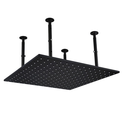 High Pressure Rain Shower Head with Self-Clean Nozzles - Black_8