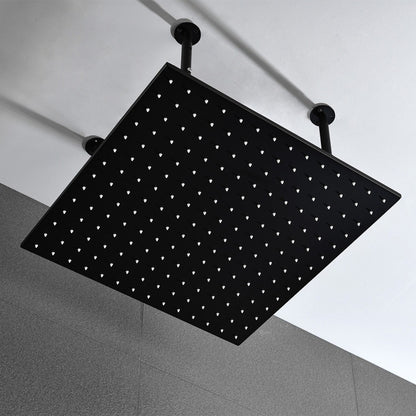 High Pressure Rain Shower Head with Self-Clean Nozzles - Black_7
