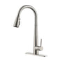 Brushed Nickel Kitchen Faucet Single Handle Pull Down Sprayer_0