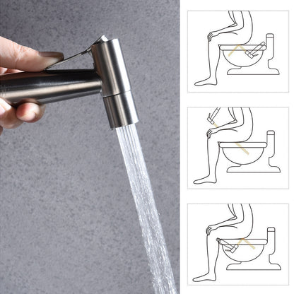 Bidet Sprayer for Toilet Handheld Cloth Diaper Sprayer - Silver_4