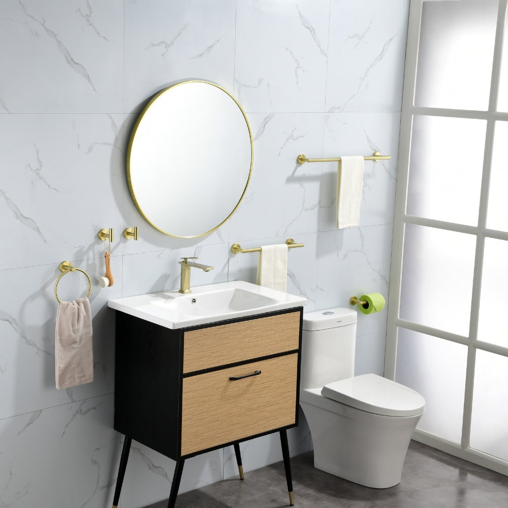 6-Piece Brushed Gold Bathroom Hardware Set_5