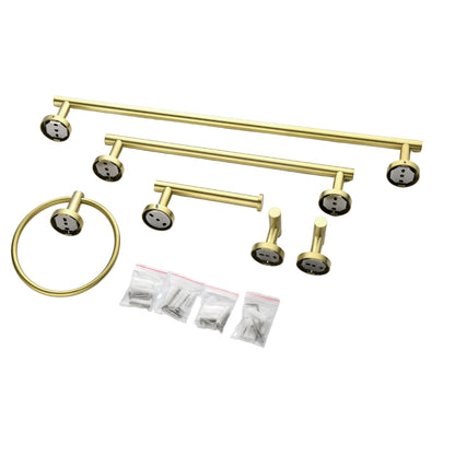 6-Piece Brushed Gold Bathroom Hardware Set_1
