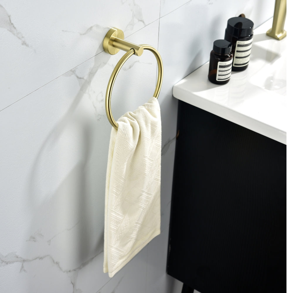 6-Piece Brushed Gold Bathroom Hardware Set_9