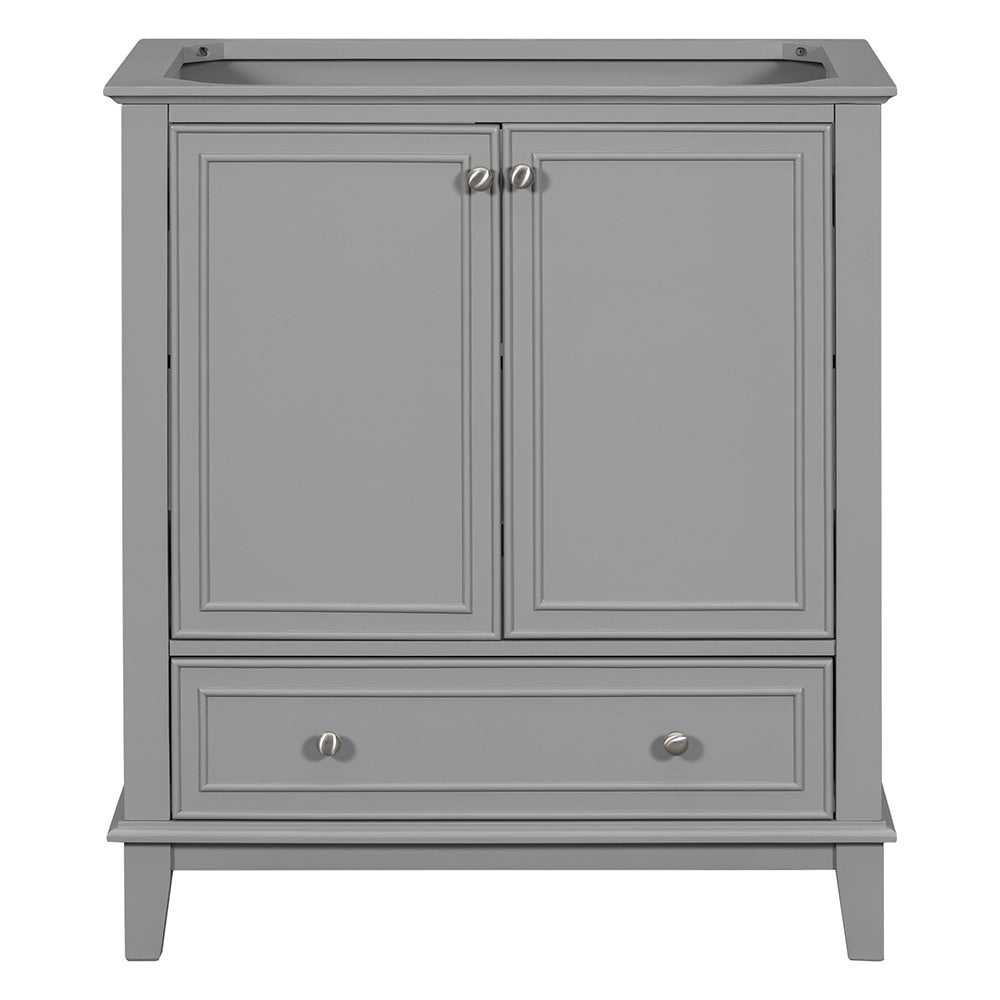 Bathroom Vanity Base, Multi-functional Cabinet - Grey_0