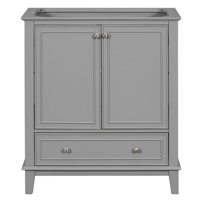 Bathroom Vanity Base, Multi-functional Cabinet - Grey_0