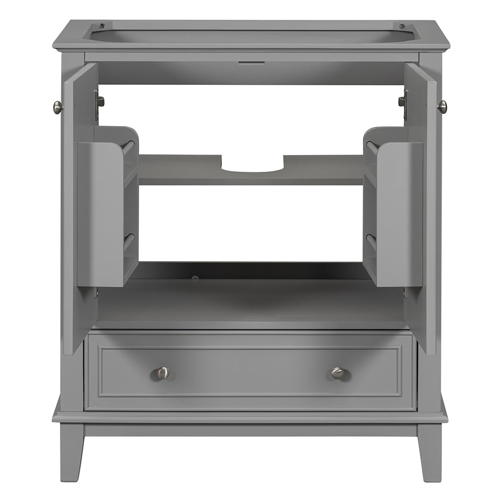 Bathroom Vanity Base, Multi-functional Cabinet - Grey_4