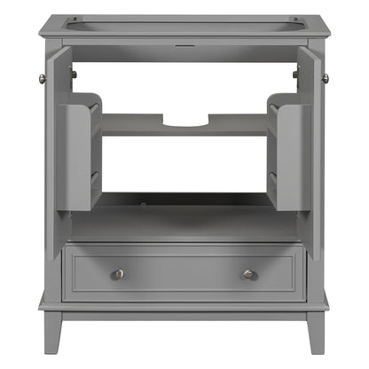 Bathroom Vanity Base, Multi-functional Cabinet - Grey_4
