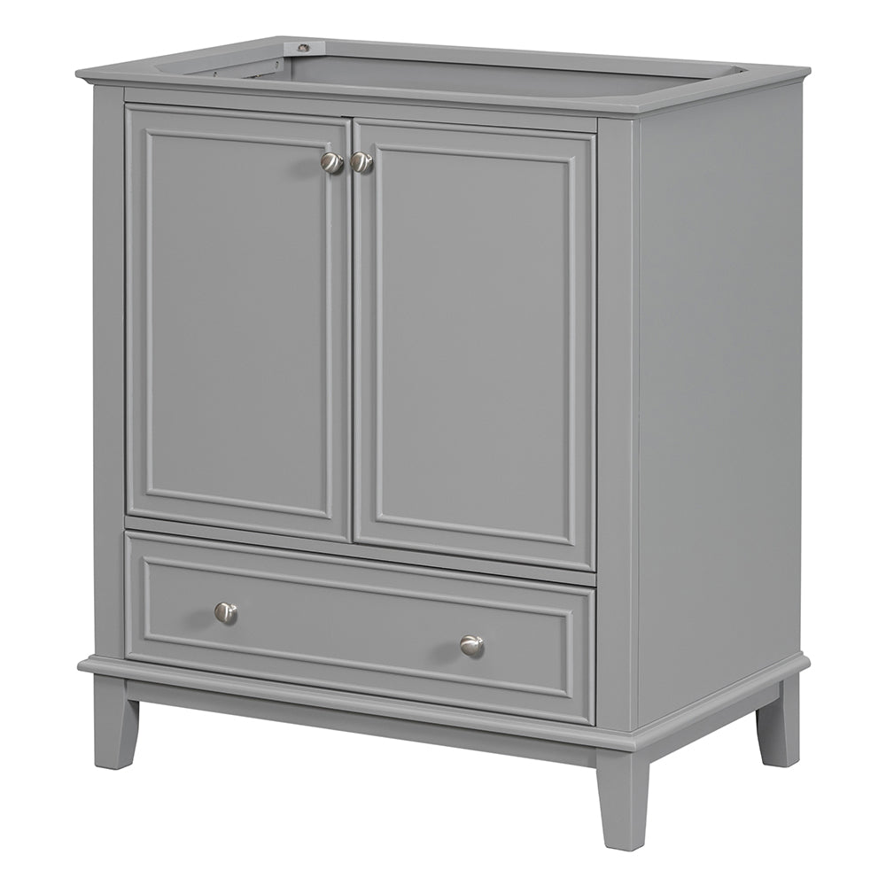 Bathroom Vanity Base, Multi-functional Cabinet - Grey_3