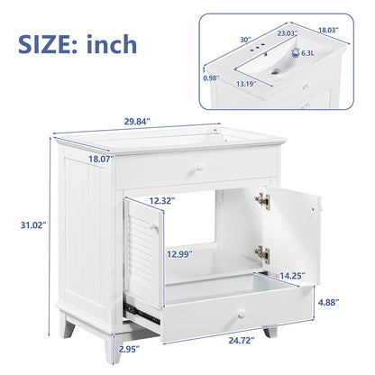 Bathroom Vanity Base - White_9