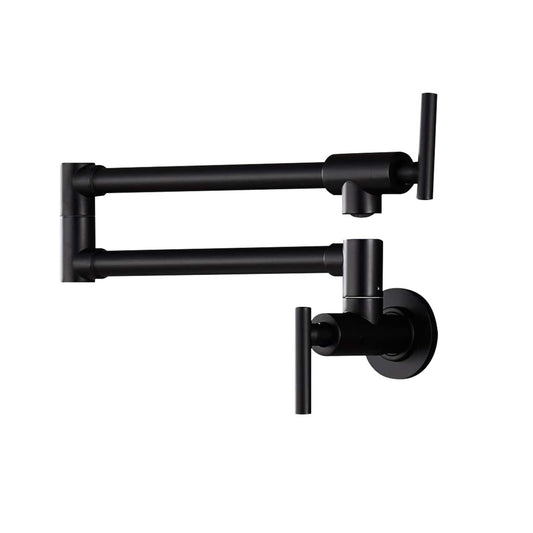 Modern Brass Pot Filler Faucet Wall-Mounted Swing Arm_0