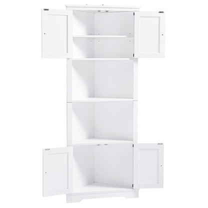 Tall Corner Bathroom Cabinet - White_7