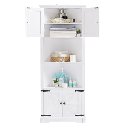 Tall Corner Bathroom Cabinet - White_3