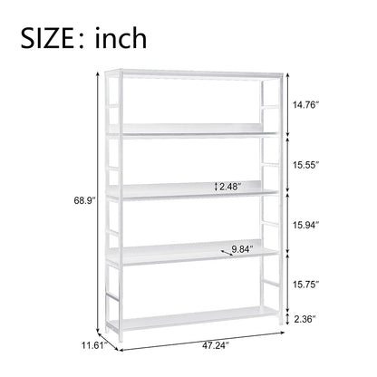 5-Tier Bookcase with Metal Frame_8