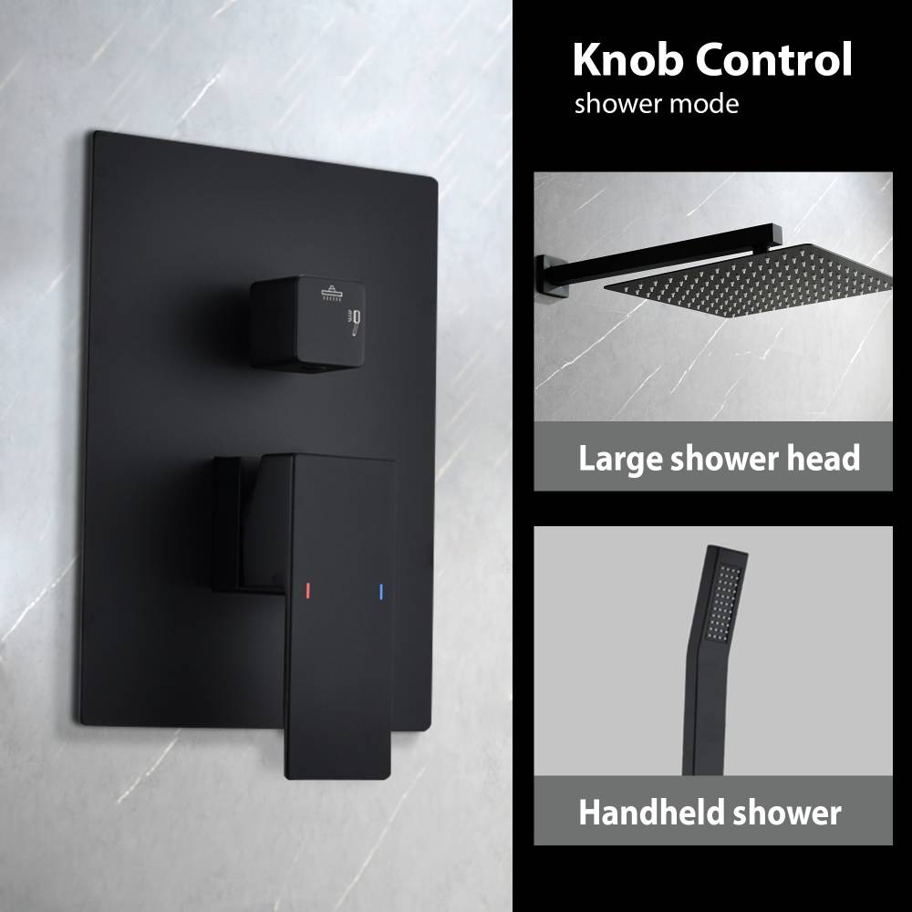 12" Rain Shower Head Systems Wall Mounted Shower_6