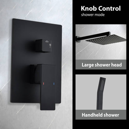 12" Rain Shower Head Systems Wall Mounted Shower_6