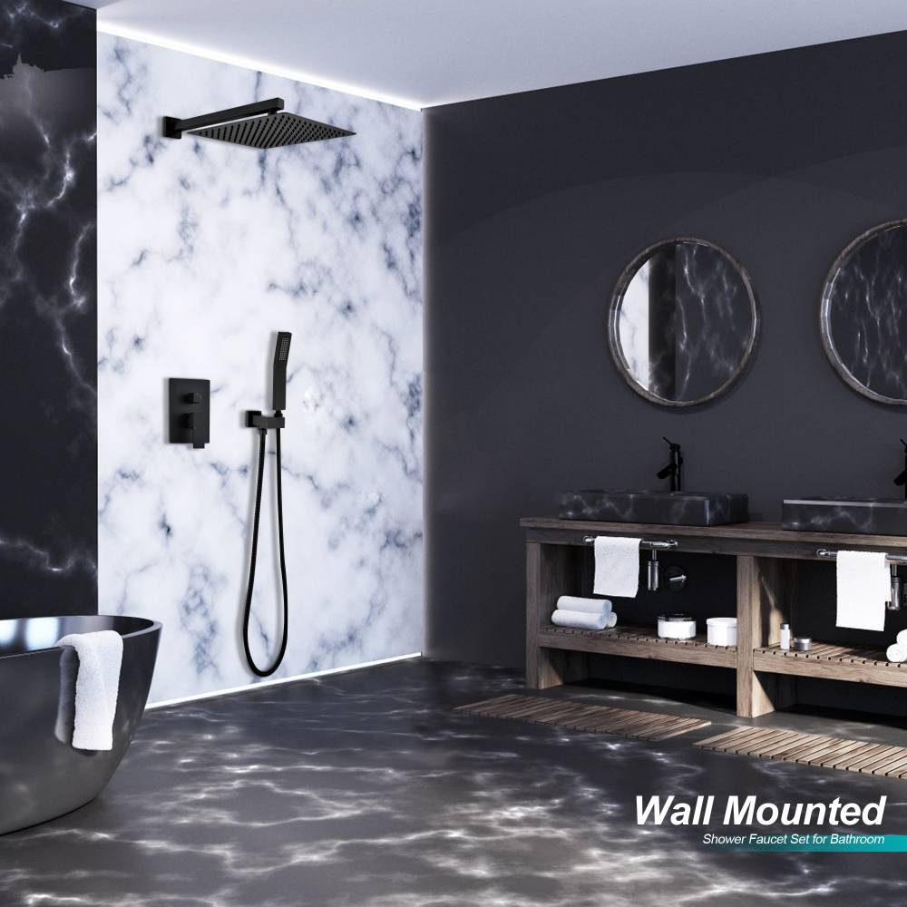 12" Rain Shower Head Systems Wall Mounted Shower_7