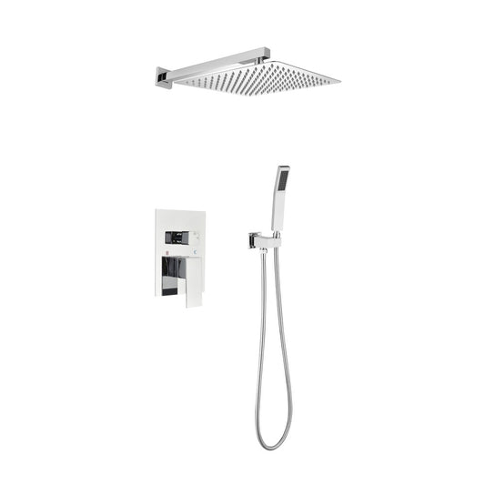12 Inch Wall Mounted Rain Shower Head System_0