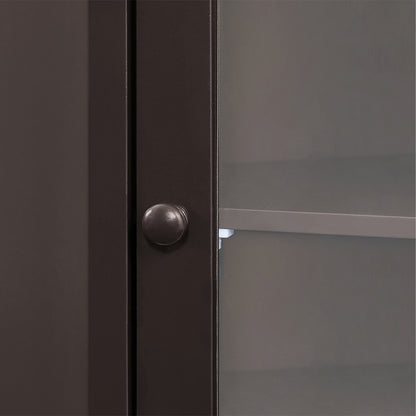 Corner Cabinet with Glass Door - Brown_8