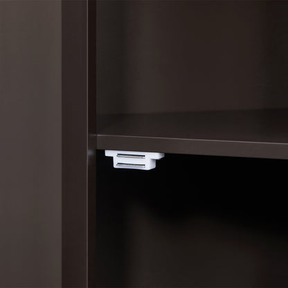 Corner Cabinet with Glass Door - Brown_7