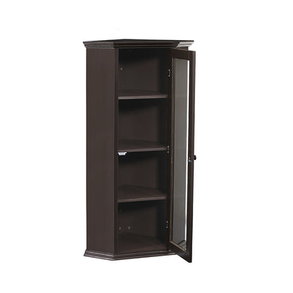 Corner Cabinet with Glass Door - Brown_5