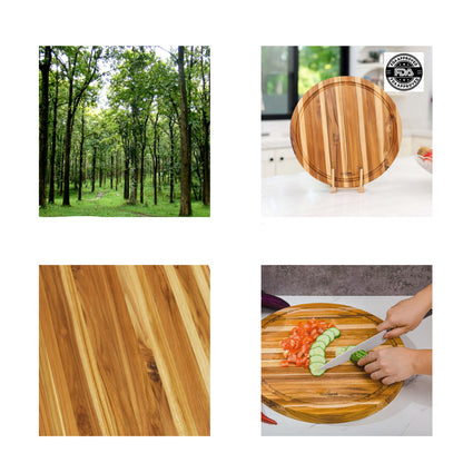 Teak Reversible Chopping Board Large Size_6