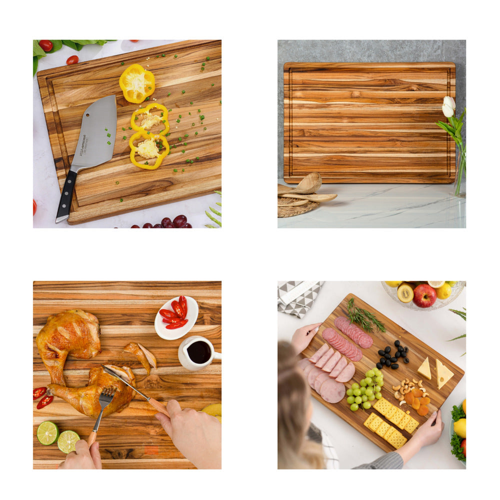 Teak Reversible Chopping Board Small_4