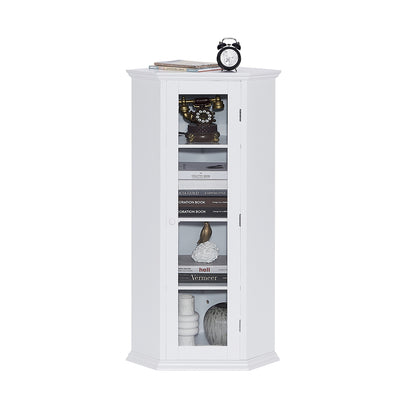 Corner Cabinet with Glass Door - White_4