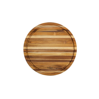 Round Teak Cutting Board Set - 15.75 Inch, Pack of 5 Pieces_4